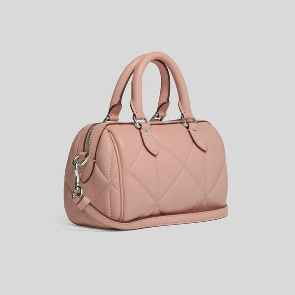 Coach Mini Rowan Crossbody With Puffy Diamond Quilting Light Pink CJ524