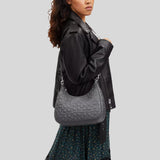 COACH Teri Hobo With Signature Leather Industrial Grey CM055