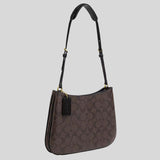 COACH Penelope Shoulder Bag In Signature Canvas Brown/Black CO953