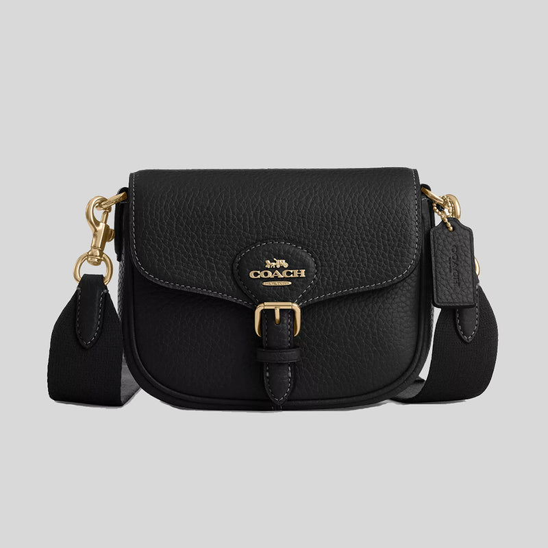 COACH Amelia Small Saddle Bag Black CP001