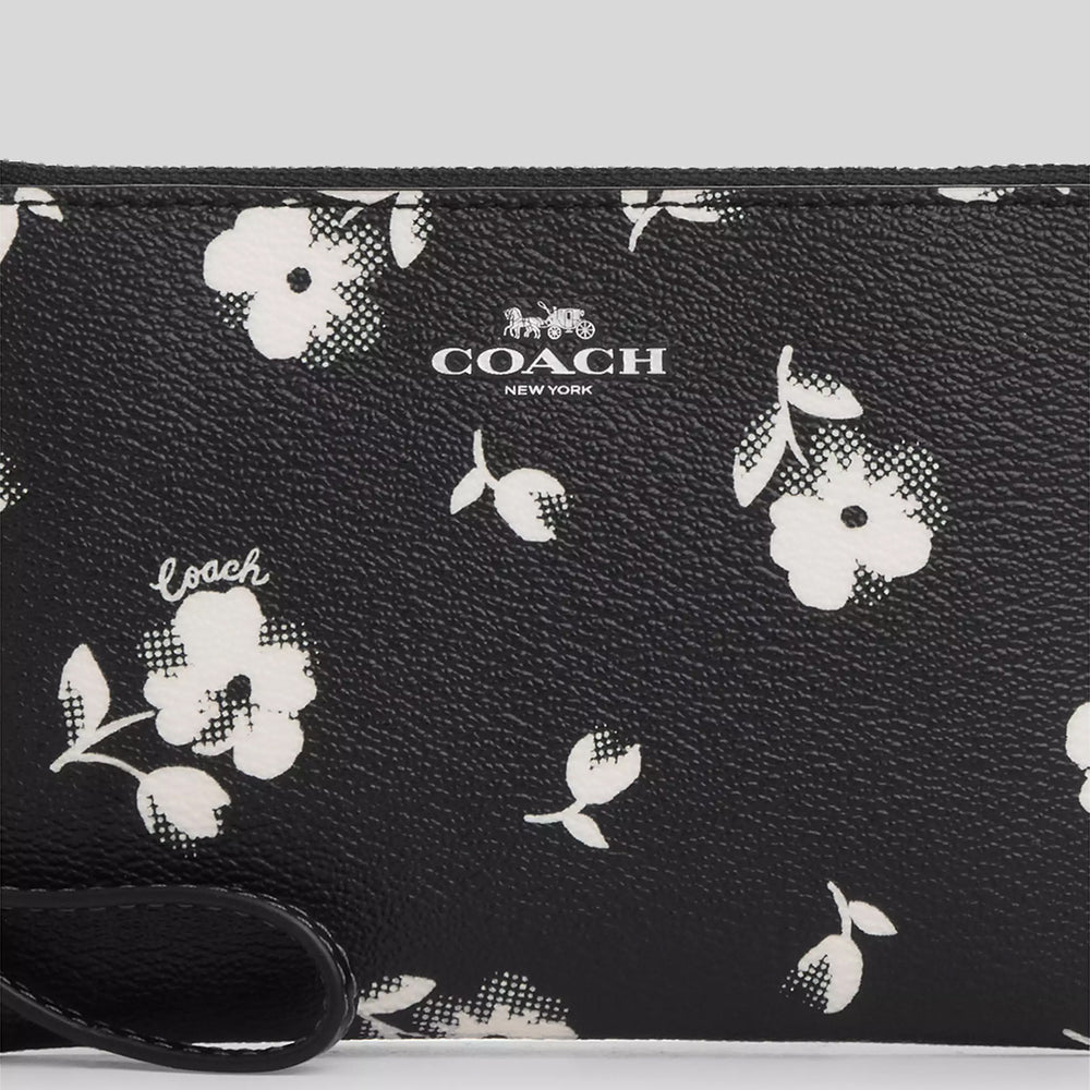 COACH BLACK/MULTI OMBRE offers CARRIAGE SMALL CORNER ZIP WRISTLET C7419