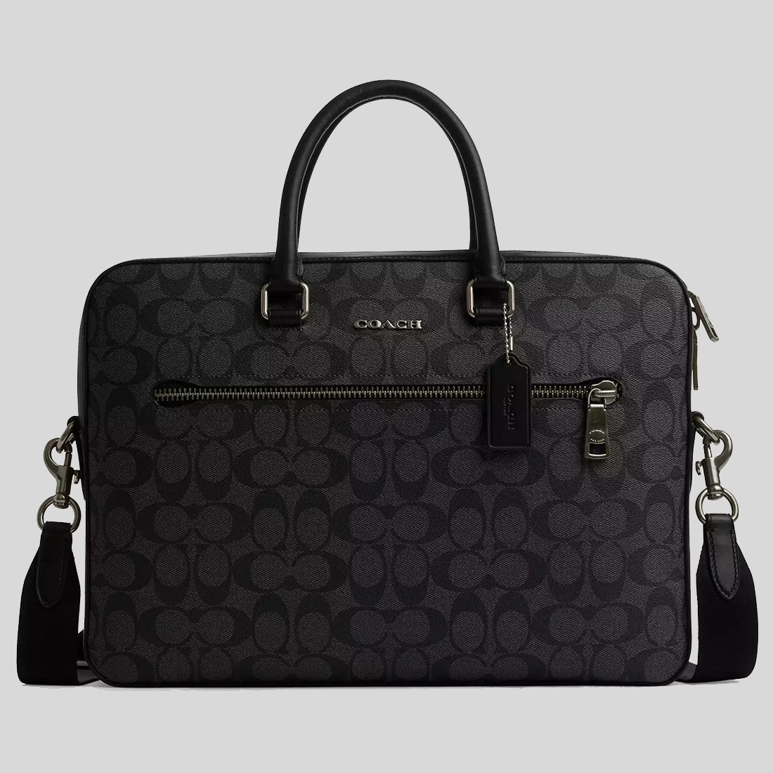 COACH Ethan Slim Brief In Signature Canvas Black CR270 – LussoCitta