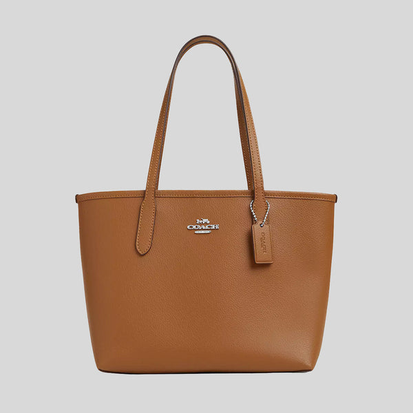 COACH Small City Tote Light Saddle CT859