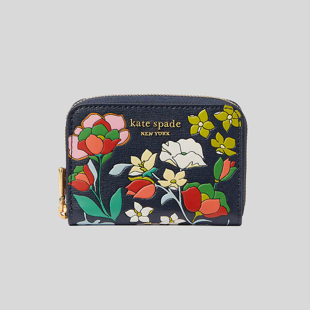 Kate Spade Morgan Flower Bed Embossed Zip Card Case - KB239 PS9