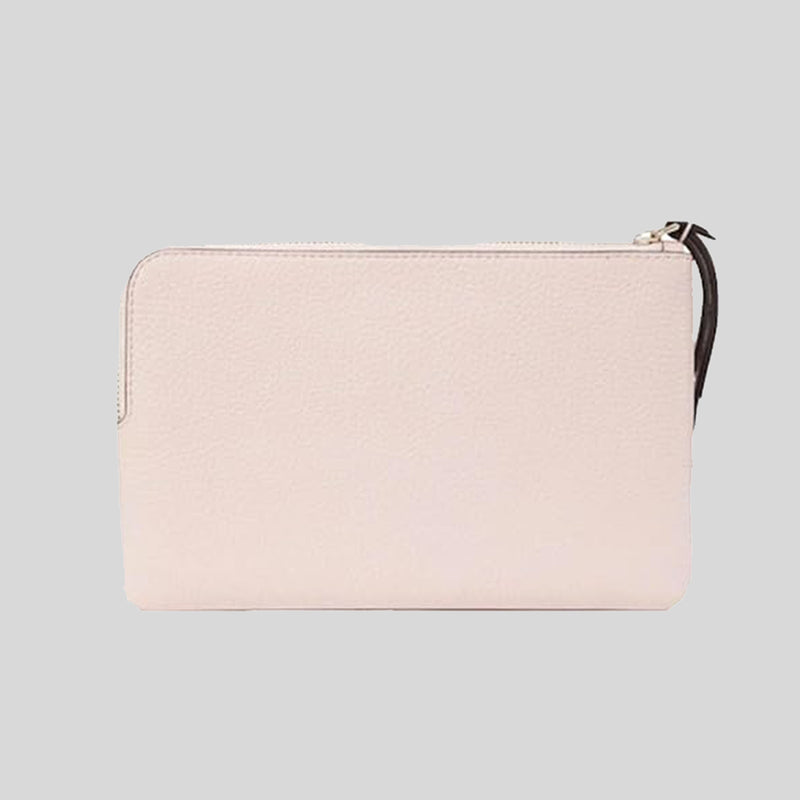 Kate Spade Leila Medium L Zip Wristlet Rose Smoke KB684