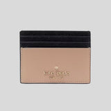 KATE SPADE Madison Small Slim Card Holder Toasted Hazelnut Multi KC516