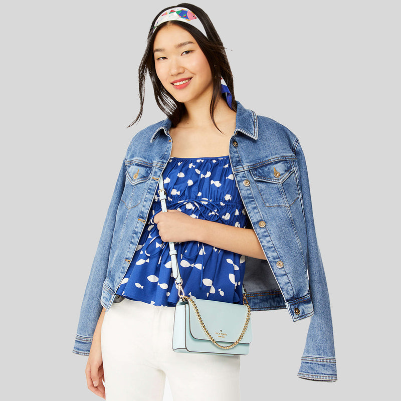 KATE SPADE Madison Small Flap Crossbody Blue Glow KC586