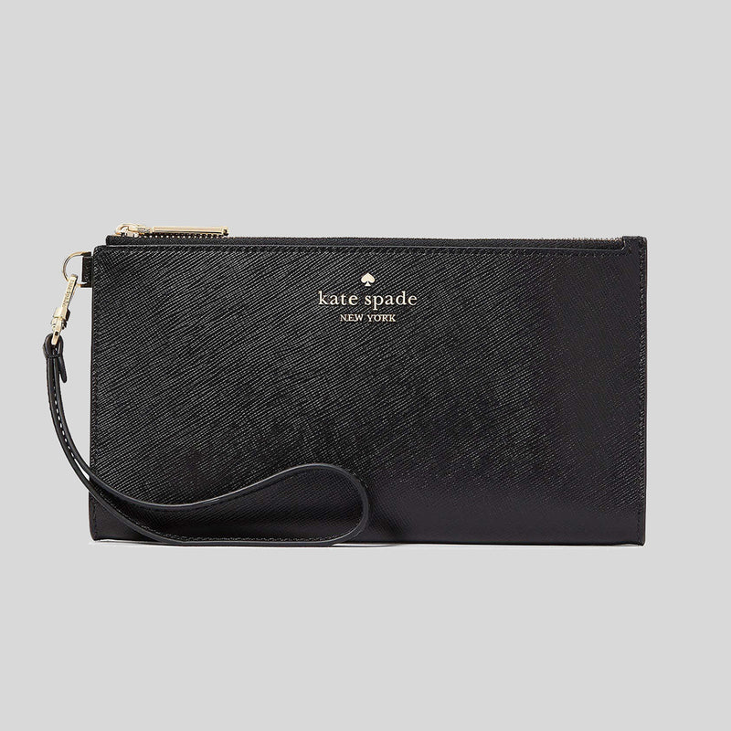 KATE SPADE Madison Double Zip Wristlet Black Black KC588