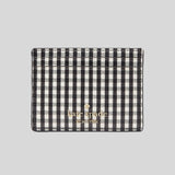 Kate Spade Madison Jazzy Gingham Printed Small Slim Card Holder Black Multi KD742