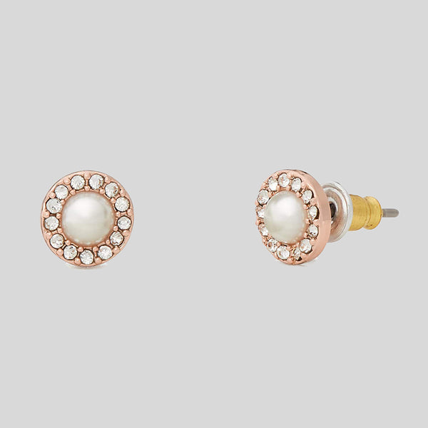 Kate Spade You're A Gem Pave Halo Studs Rose Gold KE996