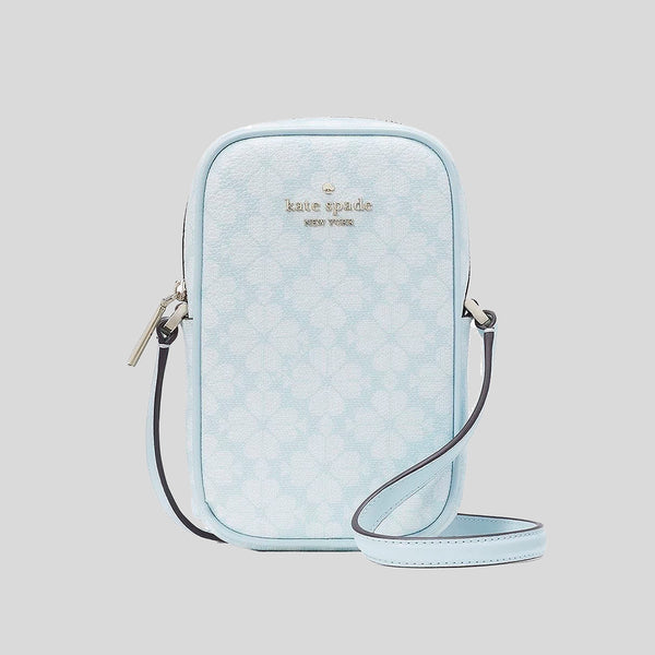 KATE SPADE Spade Flower North South Zip Phone Crossbody Blue Glow Multi KG490