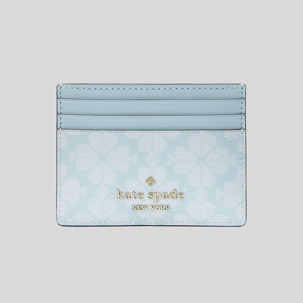 Kate Spade Spade Flower PVC Small Slim Card Holder Blue Glow Multi KG492