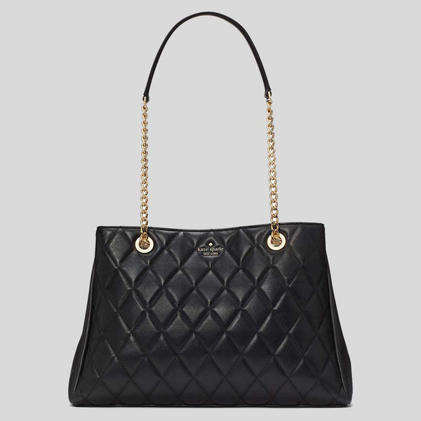 KATE SPADE Carey Quilted Tote Black KH229