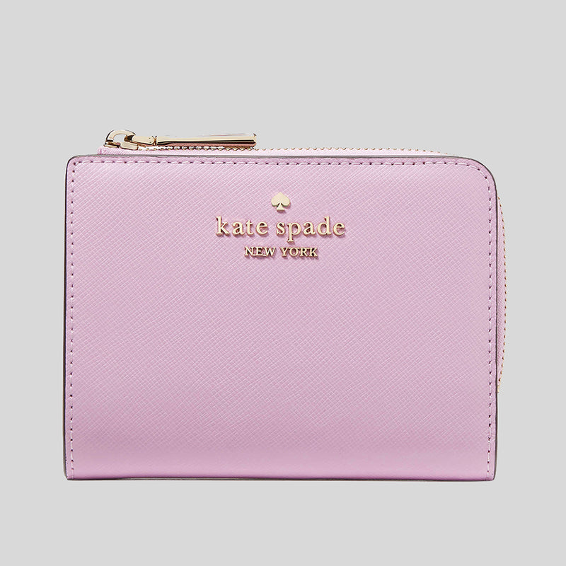 KATE SPADE Madison Small L Zip Wallet Berry Cream KH615