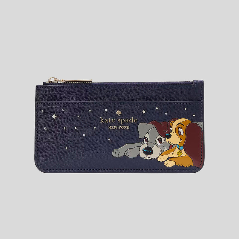 KATE SPADE Disney X Kate Spade New York Lady And The Tramp Large Card Holder Parisian Navy Multi KH620