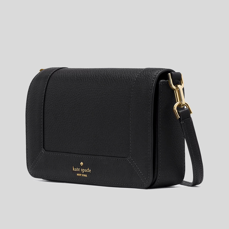 KATE SPADE Lena Mini Flap Crossbody Bag Black KH784