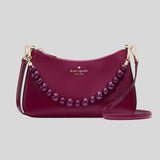 KATE SPADE Madison Faux Pearl Medium Convertible Crossbody Bag Dark Raspberry KI932