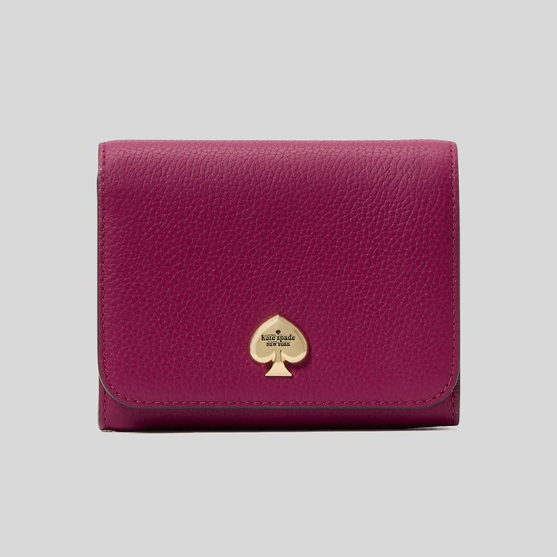 KATE SPADE Kayla Small L-zip Wallet Dark Raspberry KK056