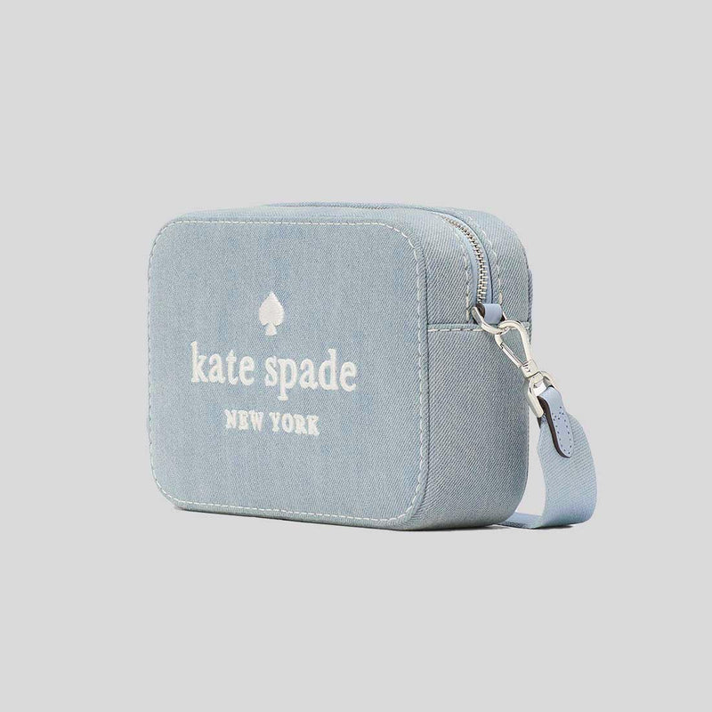 KATE SPADE Oh Snap Denim Camera Bag Blue Multi KK260