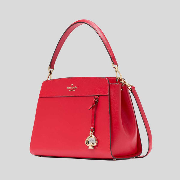 KATE SPADE Madison Medium Top Handle Satchel Ruby Red KK285