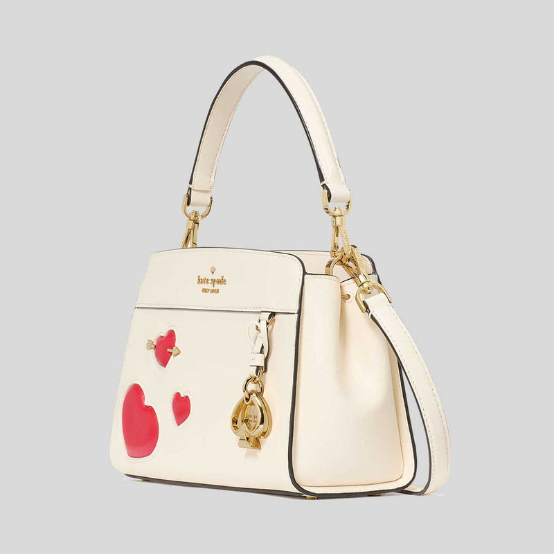 KATE SPADE Madison Puffy Heart Small Top Handle Satchel Meringue Multi KL147