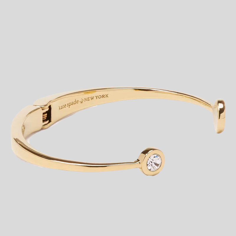 KATE SPADE Spot The Spade Open Hinge Bangle White O0RU1340