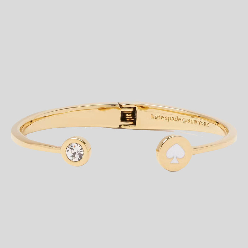 KATE SPADE Spot The Spade Open Hinge Bangle White O0RU1340