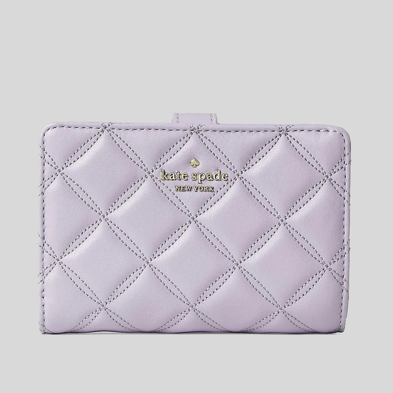 Kate Spade Natalia Medium Compact Bifold Wallet Lilac Frost WLRU6344