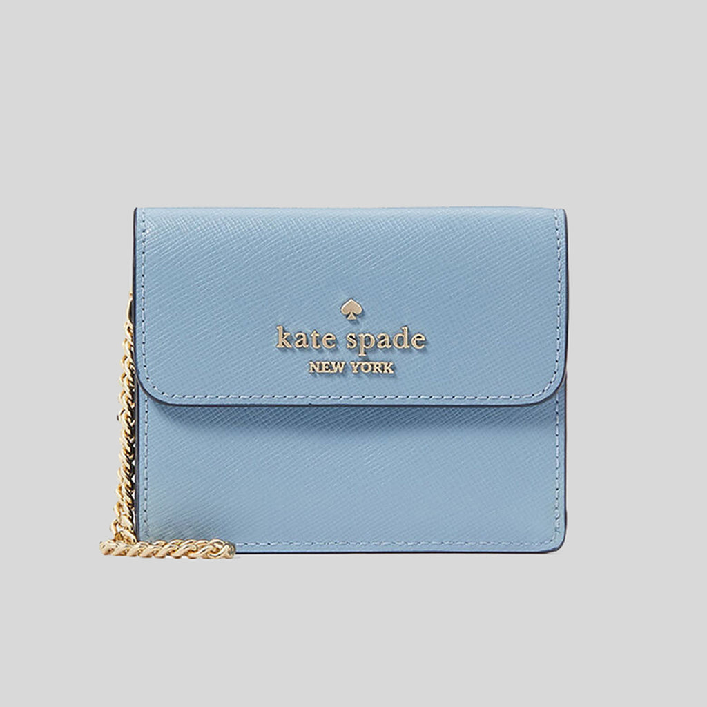 Kate Spade Madison Saffiano Leather Small Flap Card Case Polished