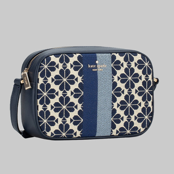 KATE SPADE Everything Spade Flower Jacquard Mini Camera Bag Blue Multi KE631