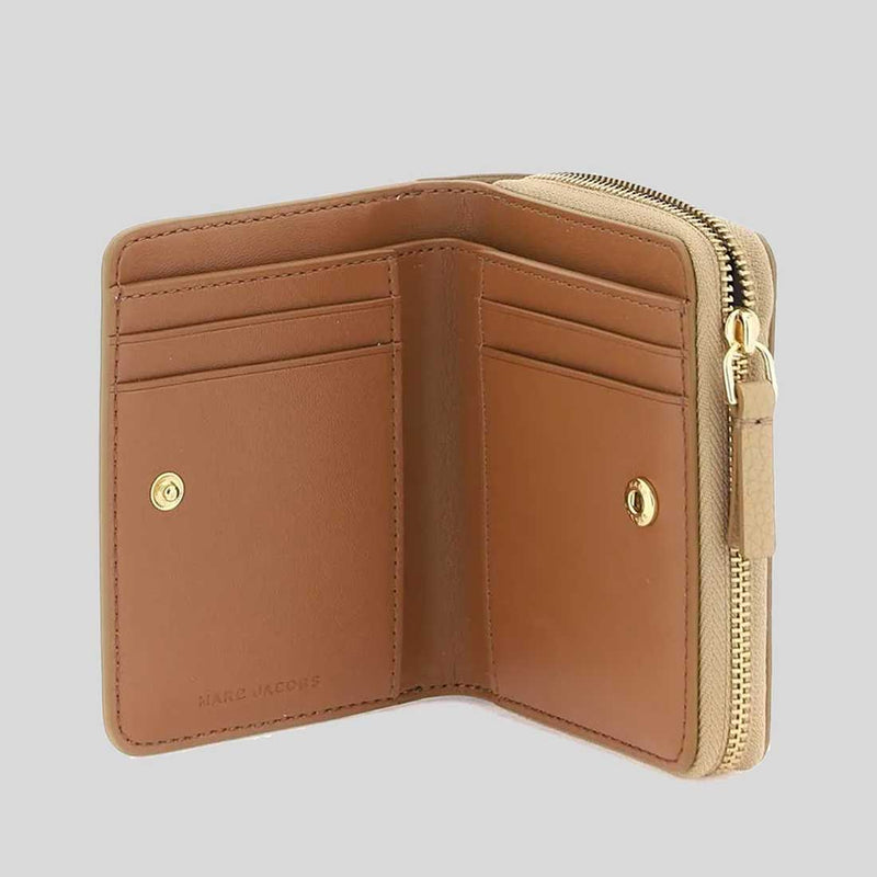 MARC JACOBS The Leather Mini Compact Wallet Camel 2R3SMP044S10