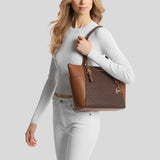 MICHAEL KORS Charlotte Tote In Signature Canvas Brown 35T0GCFT3B