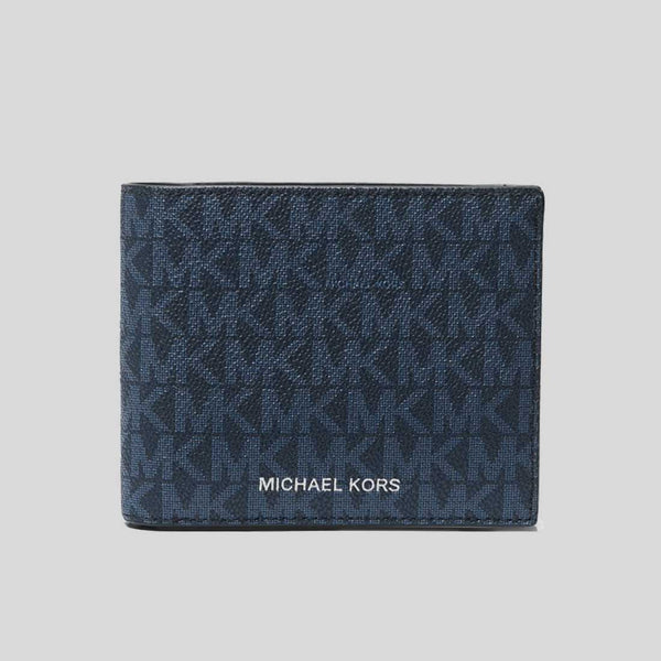 MICHAEL KORS Cooper Billfold Wallet With Passcase PL Blue 36U9LCRF6B