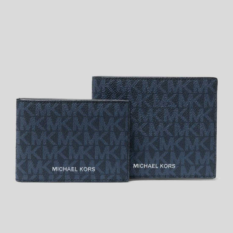 MICHAEL KORS Cooper Billfold Wallet With Passcase PL Blue 36U9LCRF6B