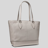 MICHAEL KORS Beth Large Pebbled Leather Tote Bag Pearl Grey 38H1C8BT3L