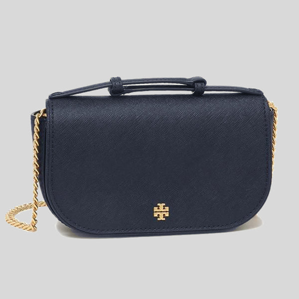 Tory Burch Emerson Saffiano Top Handle Crossbody Bag Tory Navy 134841