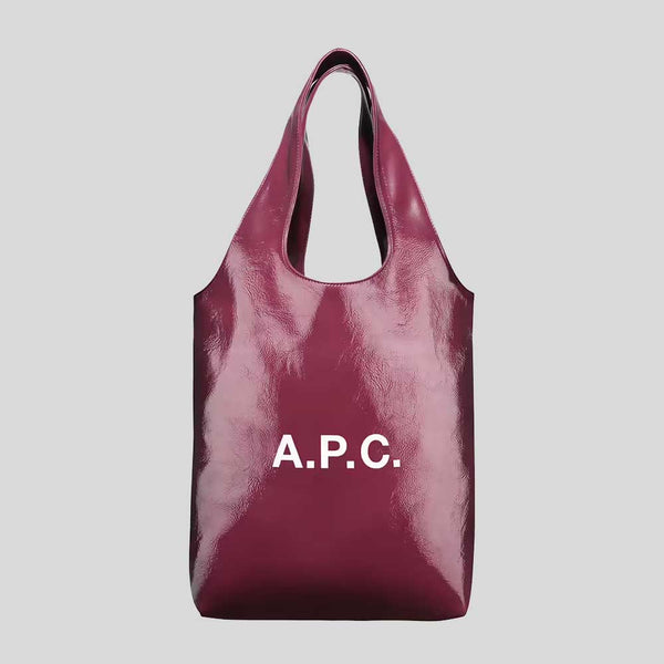 A.P.C. Ninon Small Tote Bag Burgundy PUABRM61861 lussocitta lusso citta