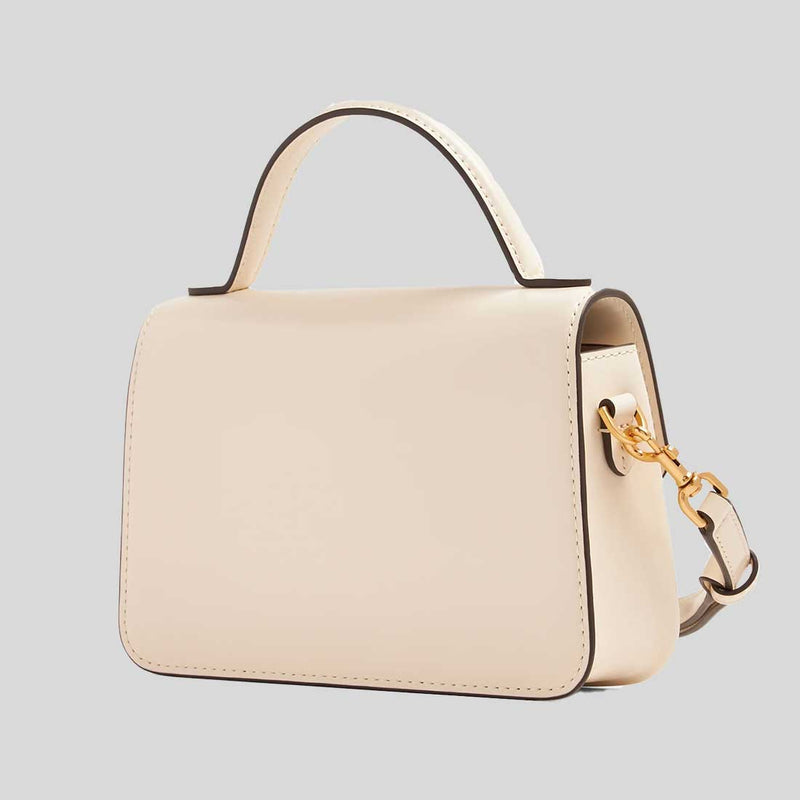 TORY BURCH Small Robinson Spazzolato Top-Handle Bag Light Cream 153233