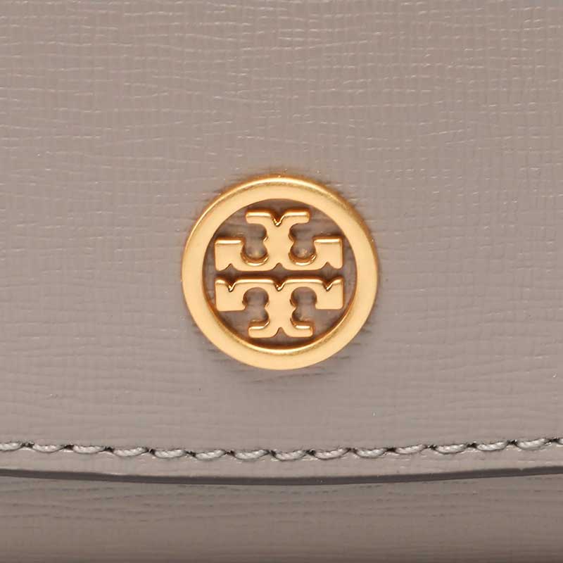 TORY BURCH ROBINSON Chain Wallet Gray Heron 137152