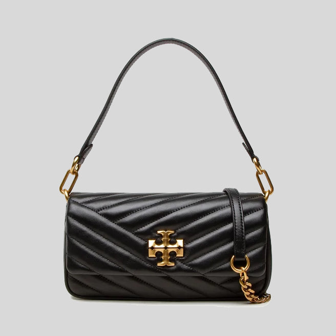 Tory Burch Small Kira Chevron Flap Shoulder Bag Black 90456 – LussoCitta