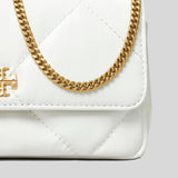 TORY BURCH Mini Kira Diamond Quilt Flap Bag Blanc 154710