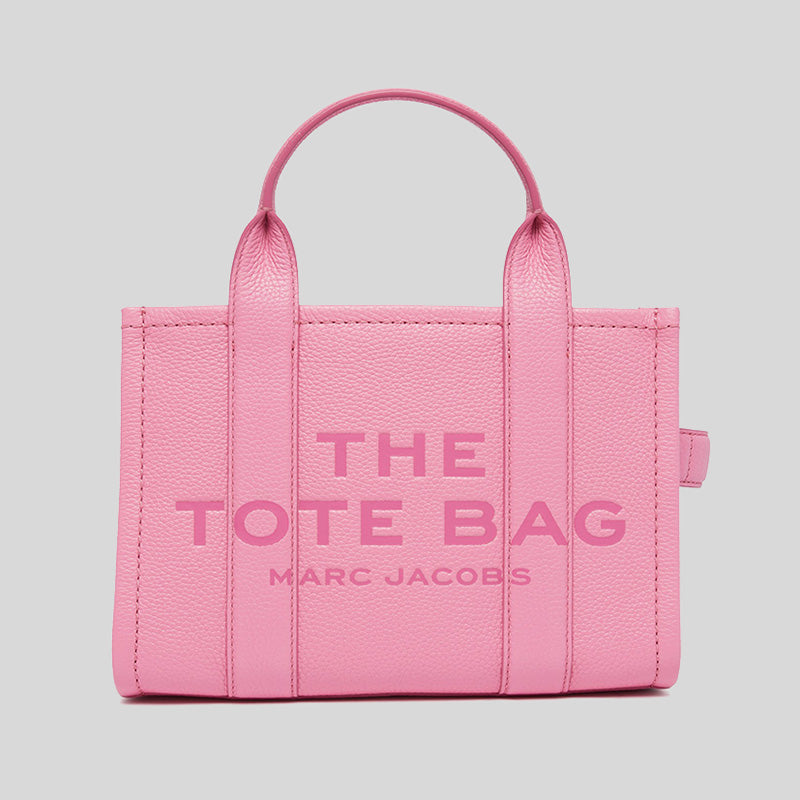 Marc Jacobs Leather The Tote Mini Traveler Tote Bag Candy Pink H009L01 ...