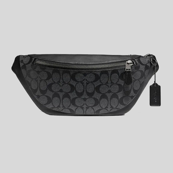 Coach Warren Belt Bag In Signature Canvas F78777 Charcoal