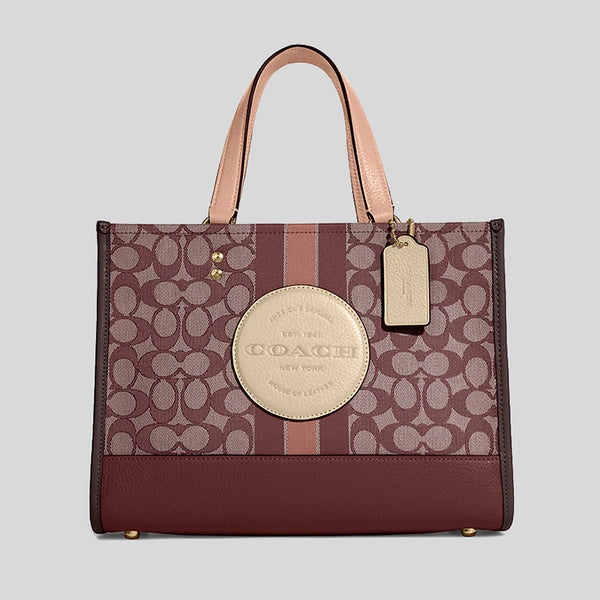 Coach Dempsey Carryall In Signature Jacquard With Stripe And