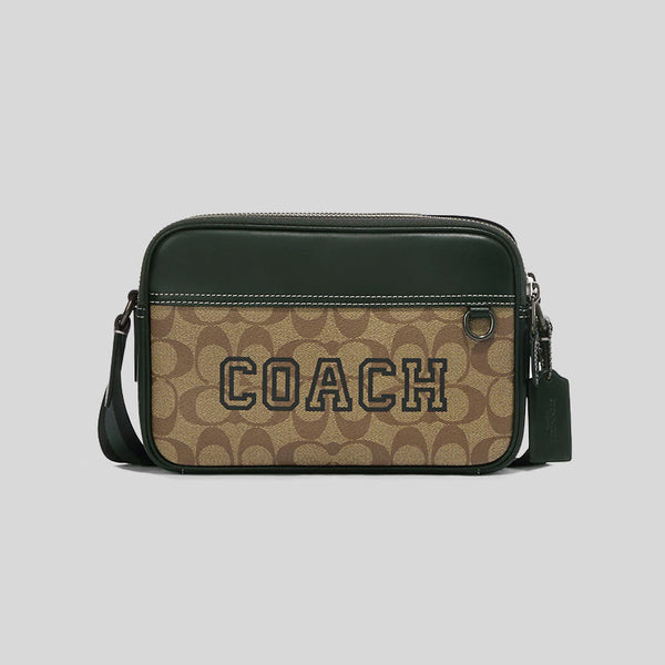 Coach Green - Signature Canvas & Leather - Graham Crossbody Bag
